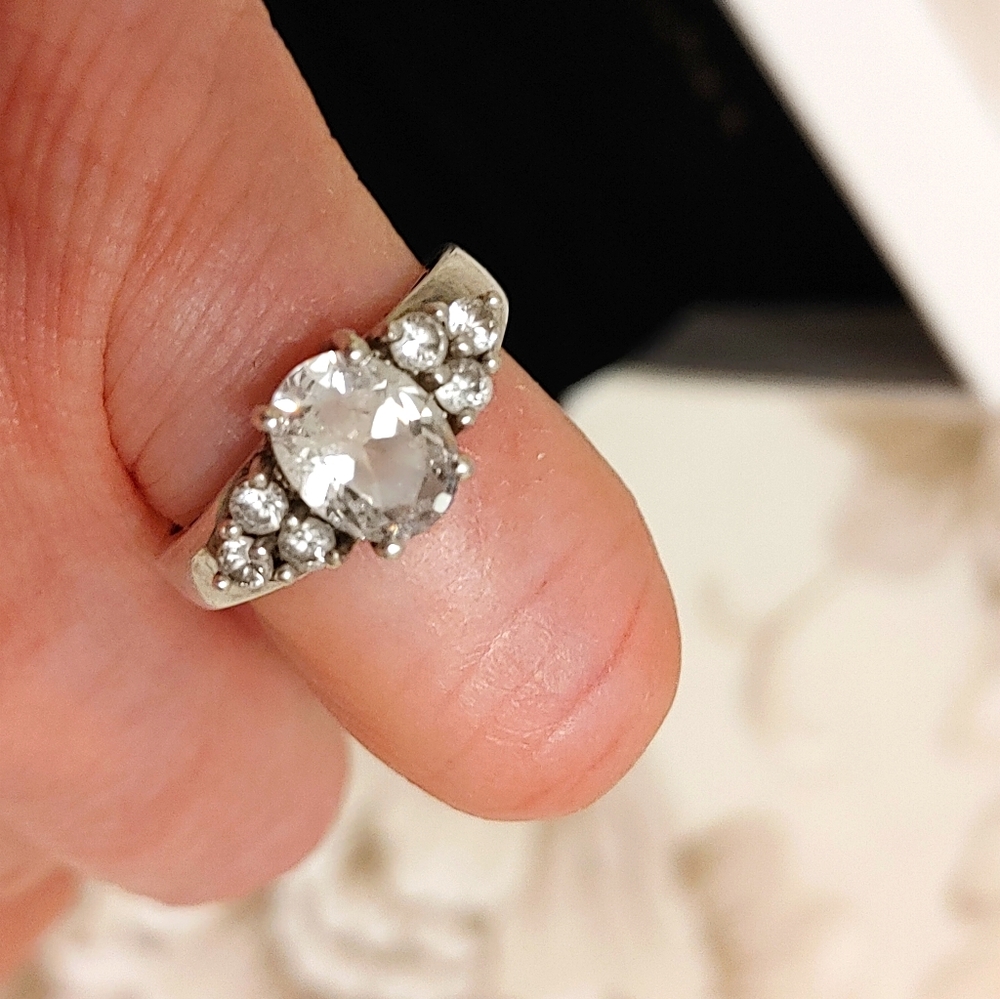 Cubic zirconium ring